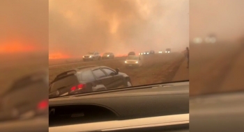 Incêndio bloqueia BR-060 por duas horas e assusta moradores, em Acreúna